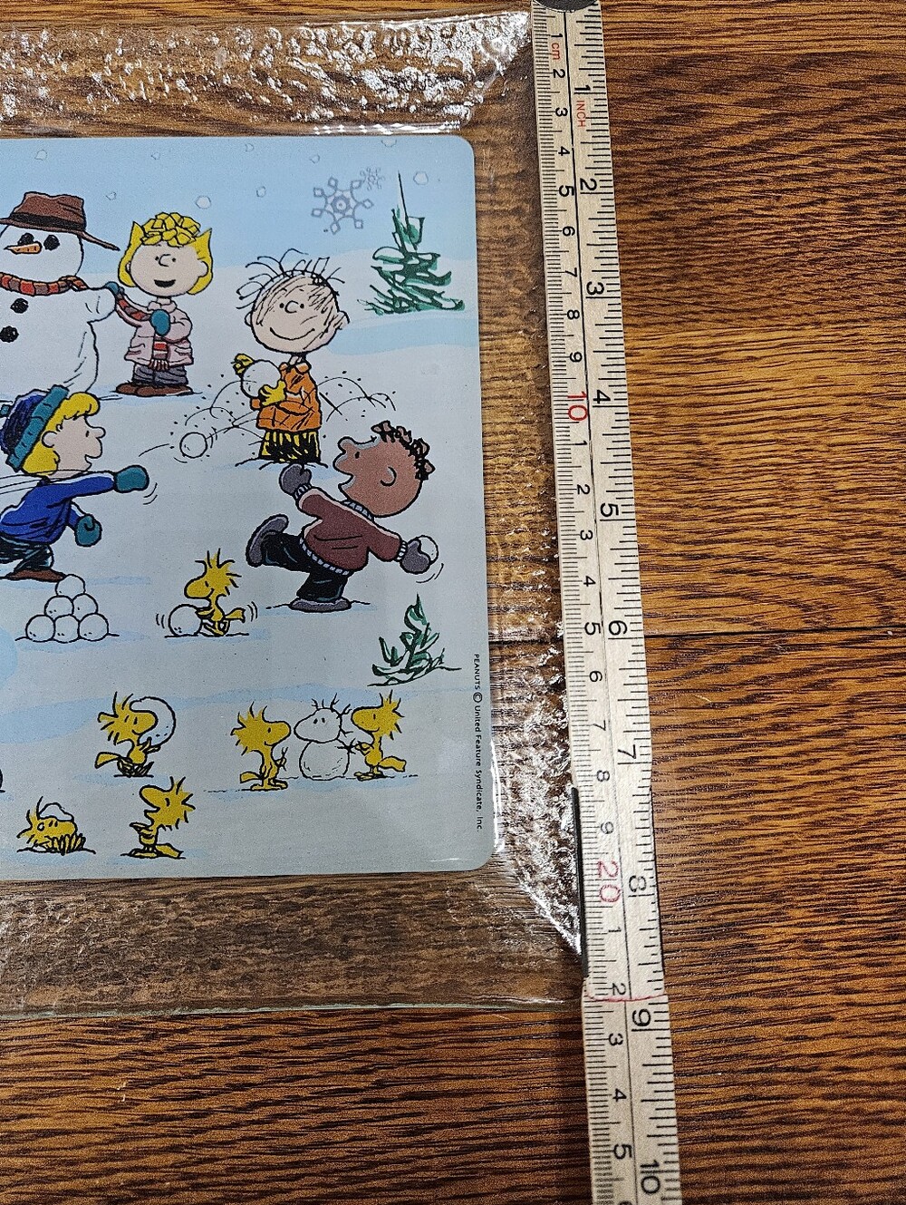 Peanuts Snowball Fight Glass Serving Tray - Picture 10 of 11